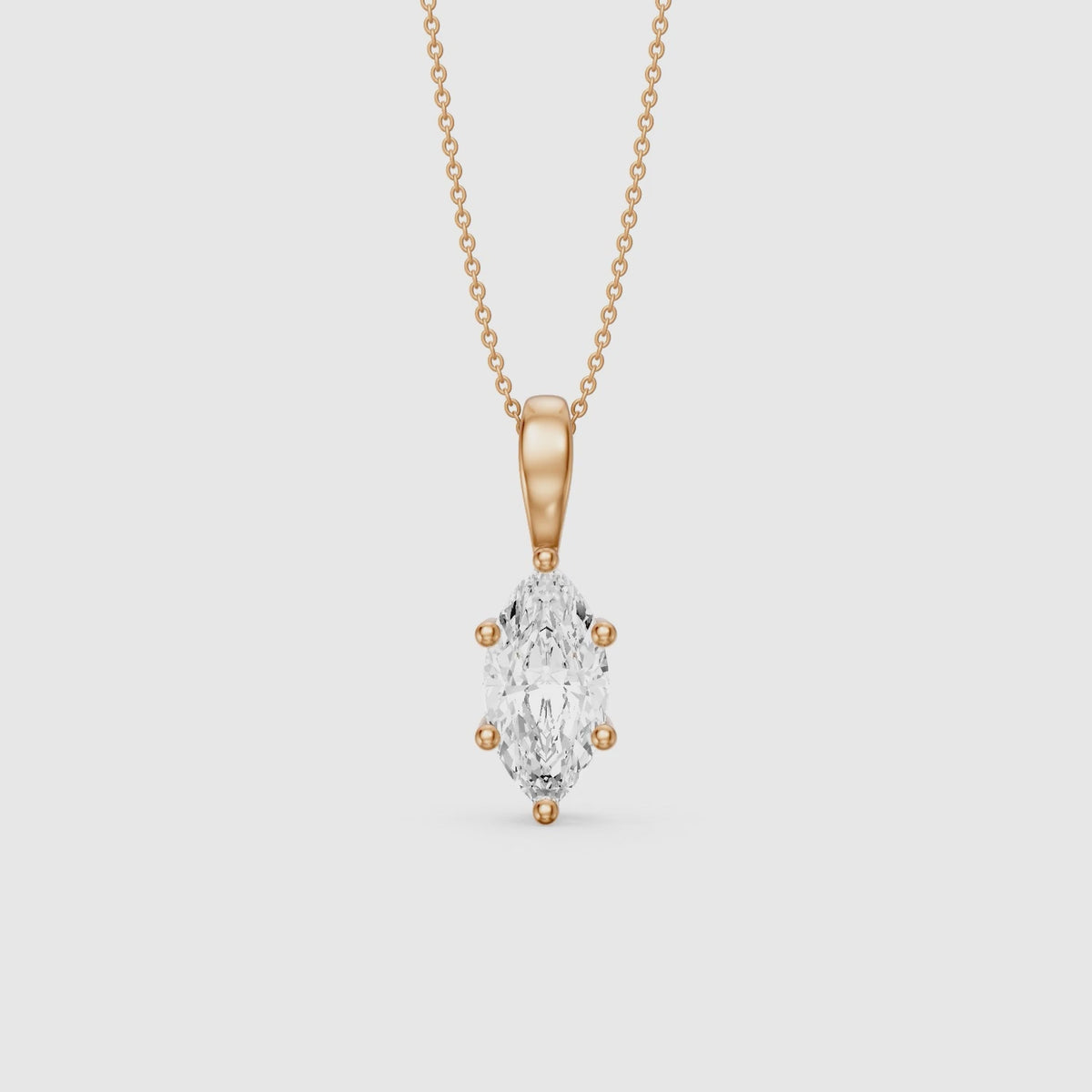 Load video: Dianna Marquise Lab Grown Diamond Solitaire Pendant