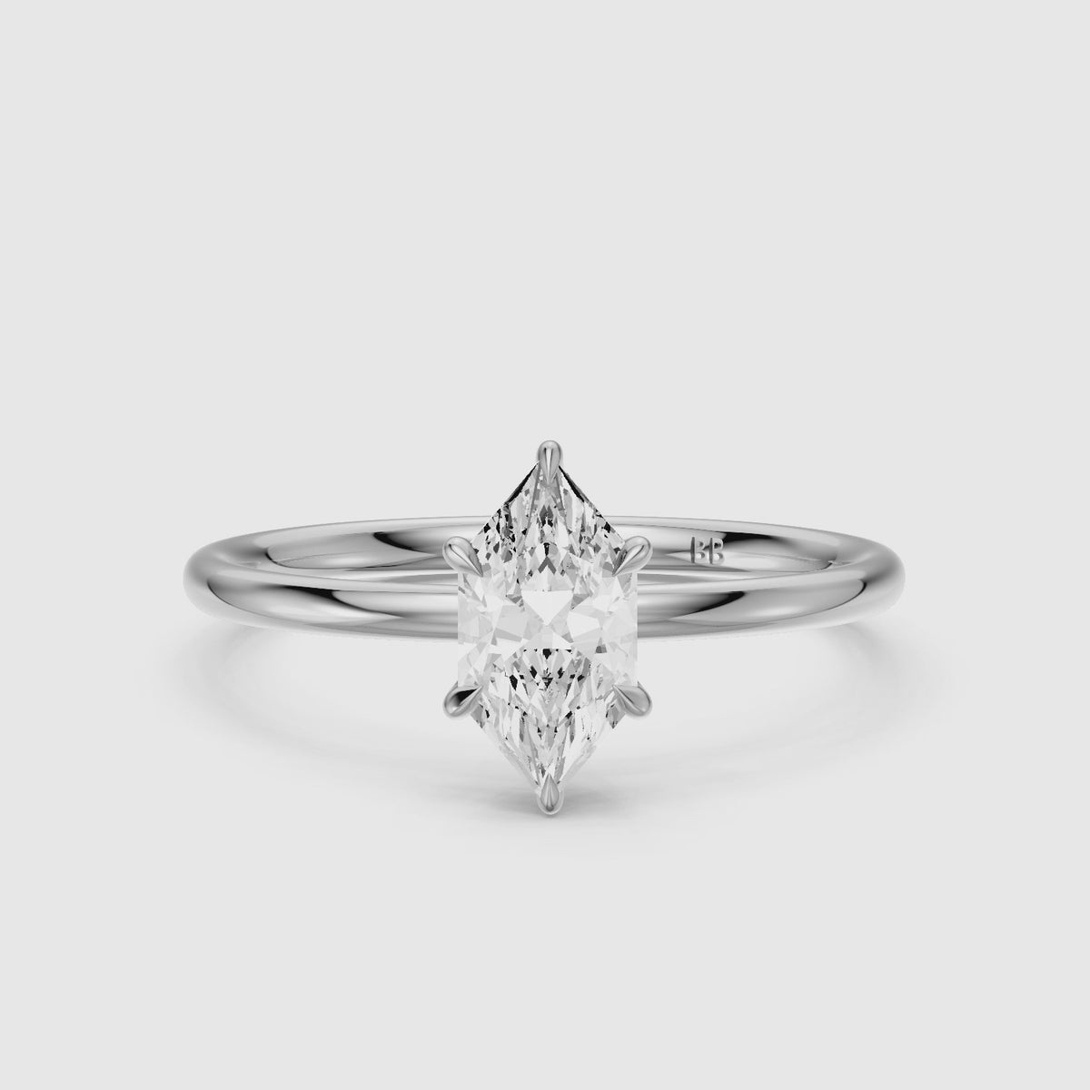 Load video: Monica Dutch Marquise Lab Grown Diamond 6 Prong Solitaire Engagement Ring