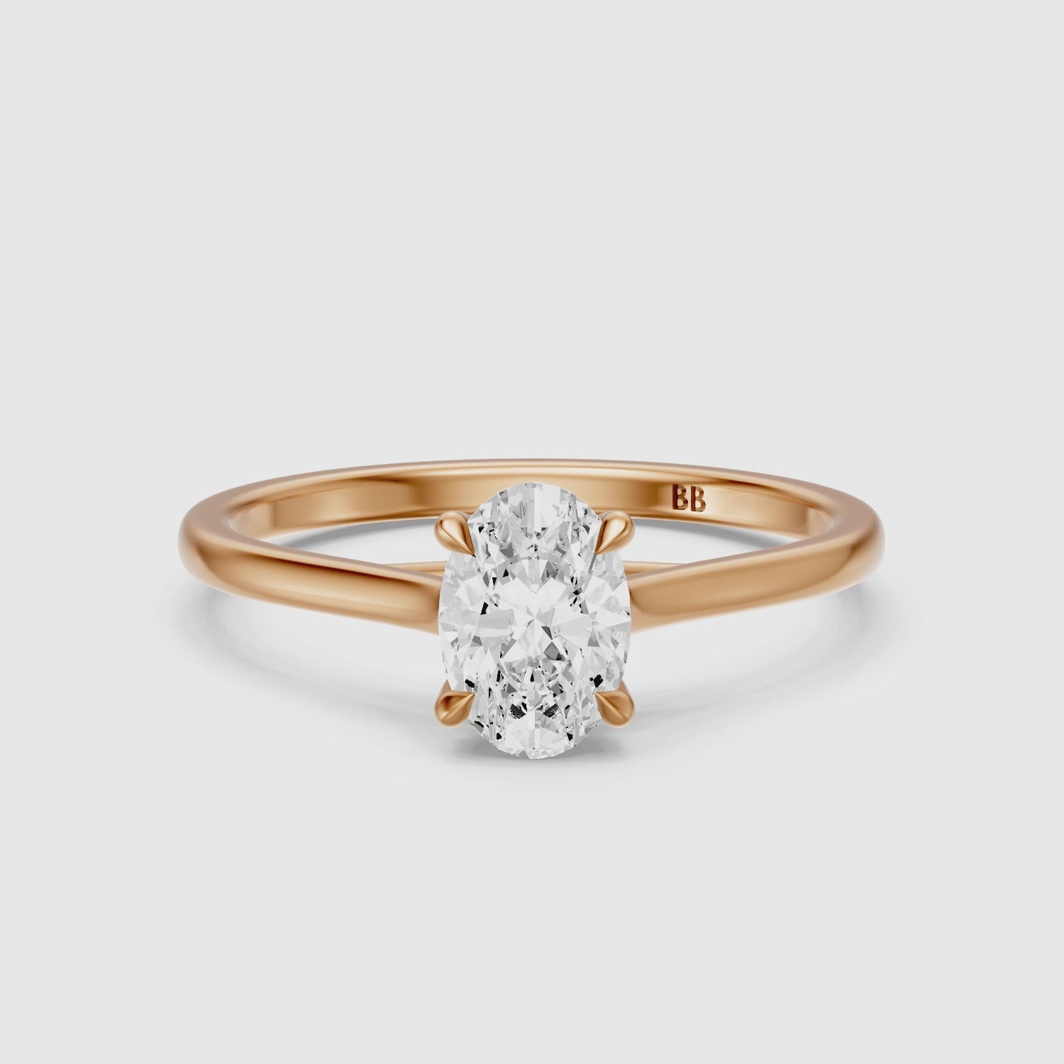 Load video: Gaga Oval Cut Solitaire Moissanite Diamond Engagement Ring