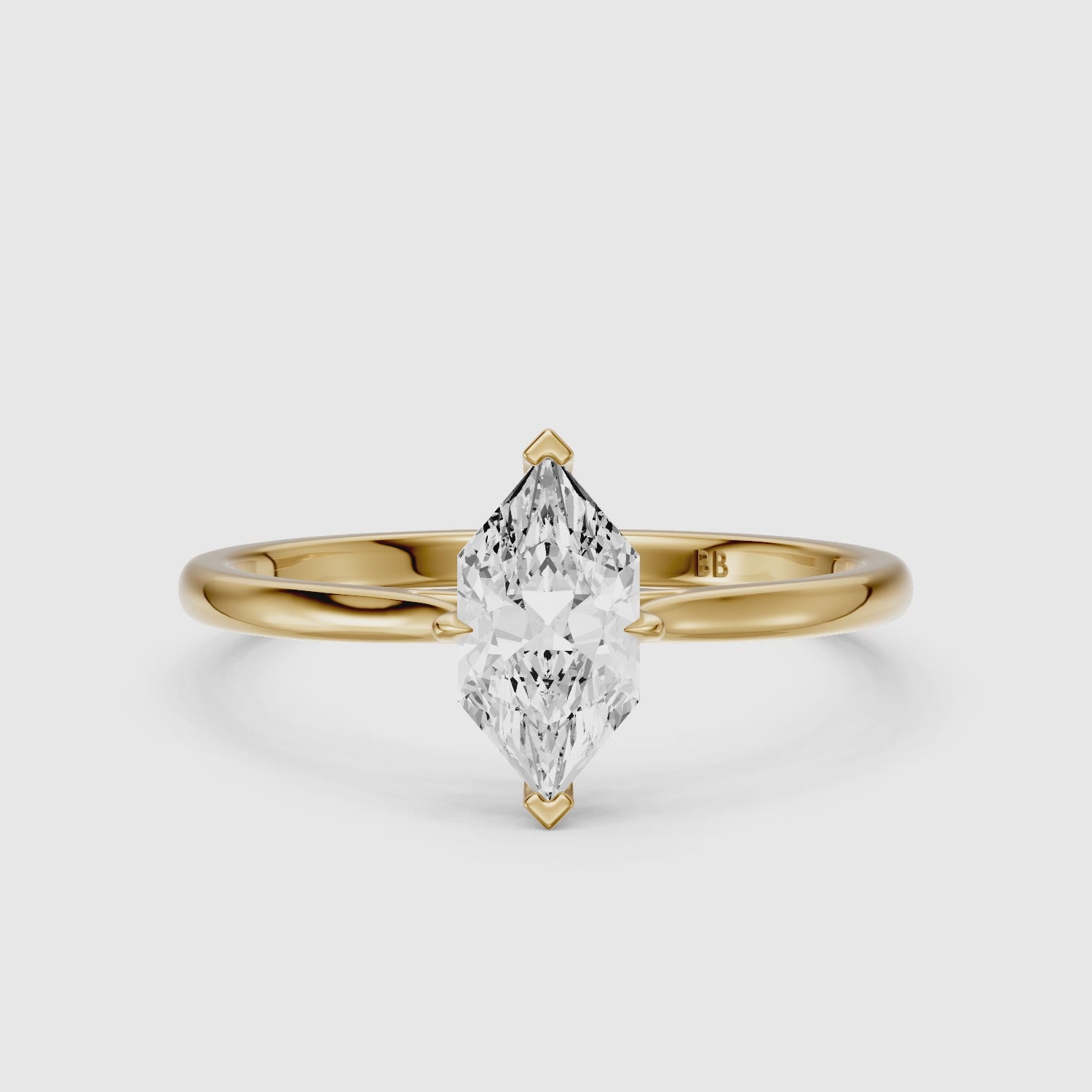 Load video: Mary Dutch Marquise Solitaire Lab Grown Diamond Ring
