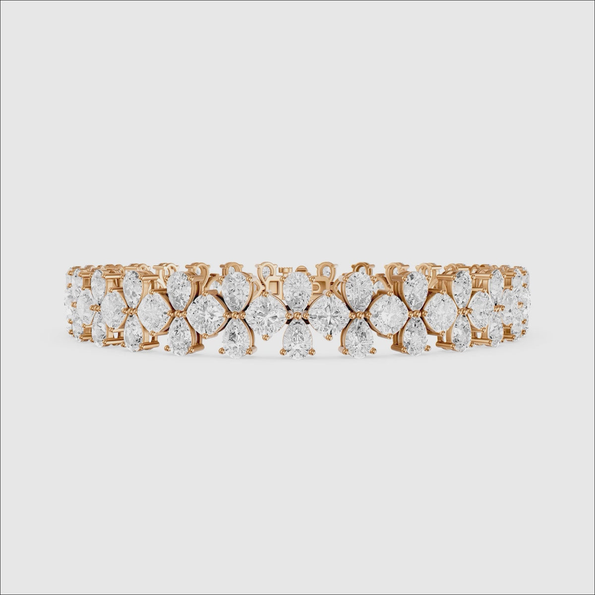 Load video: Patricia Pear and Cushion Shape Lab Grown Diamond Tennis Bracelet
