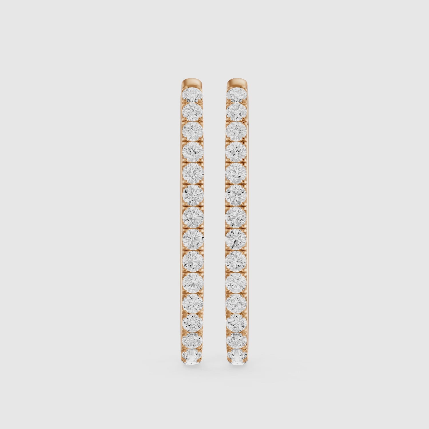 Load video: Raluca Round Lab Grown Diamond Petite Hoop Earrings