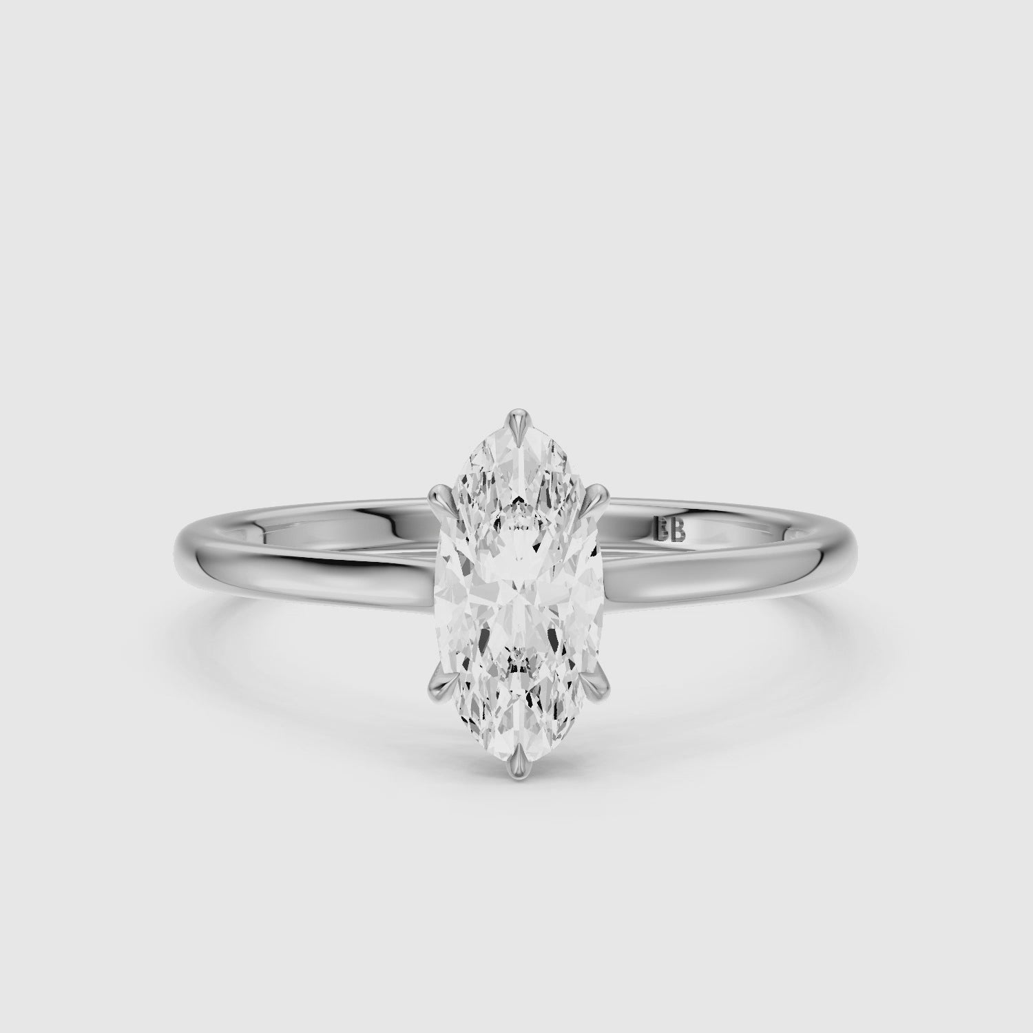 Load video: Blanca Cathedral Setting Moval Shape Moissanite Diamond Solitaire Ring