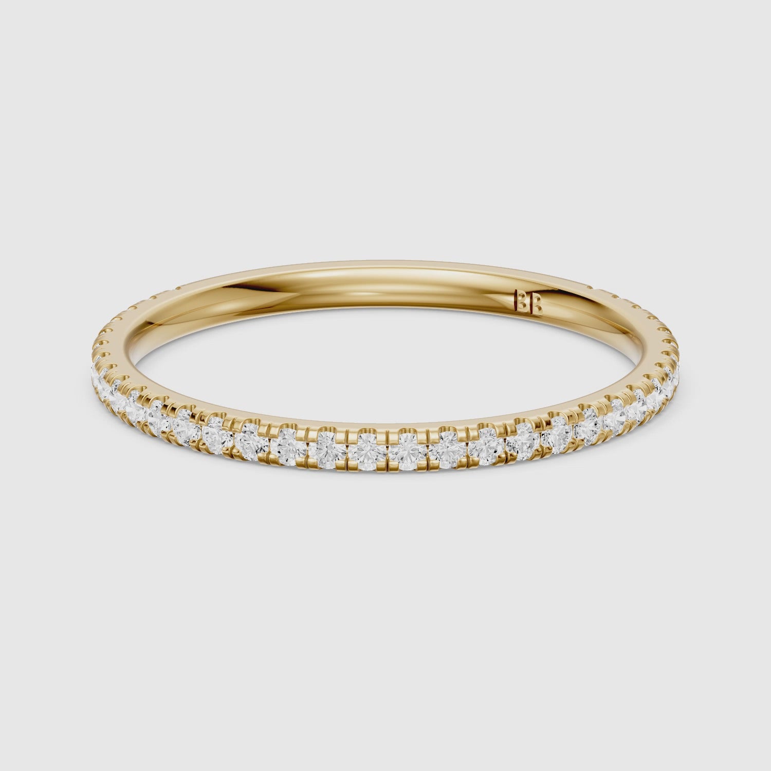 Load video: Selena Eternity Lab Grown Diamond Wedding Band