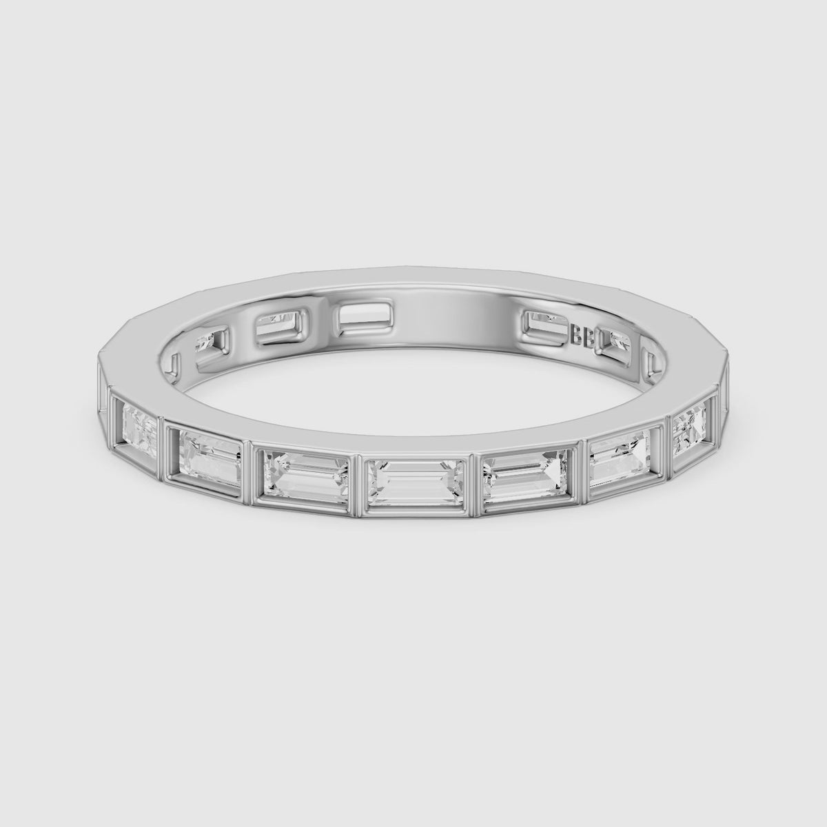 Load video: Alina Straight Baguette Lab Grown Diamond Eternity Band