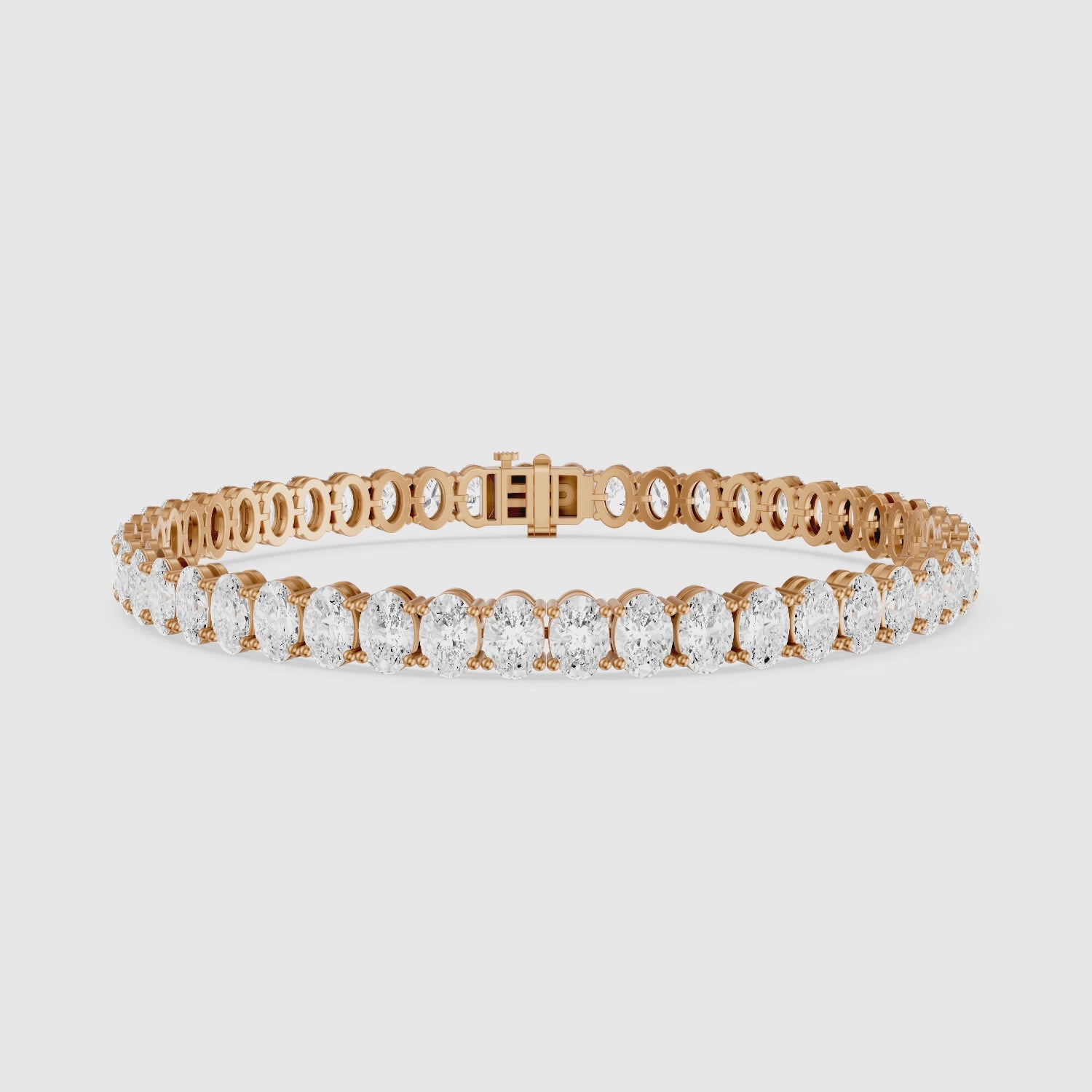Load video: Ella Oval Cut Lab Grown Diamond Tennis Bracelet