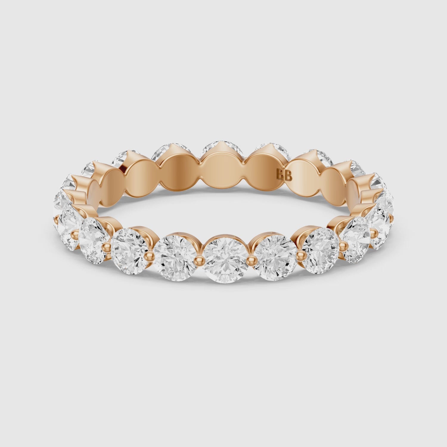 Load video: Gal Round Lab Grown Diamond Full Eternity Band