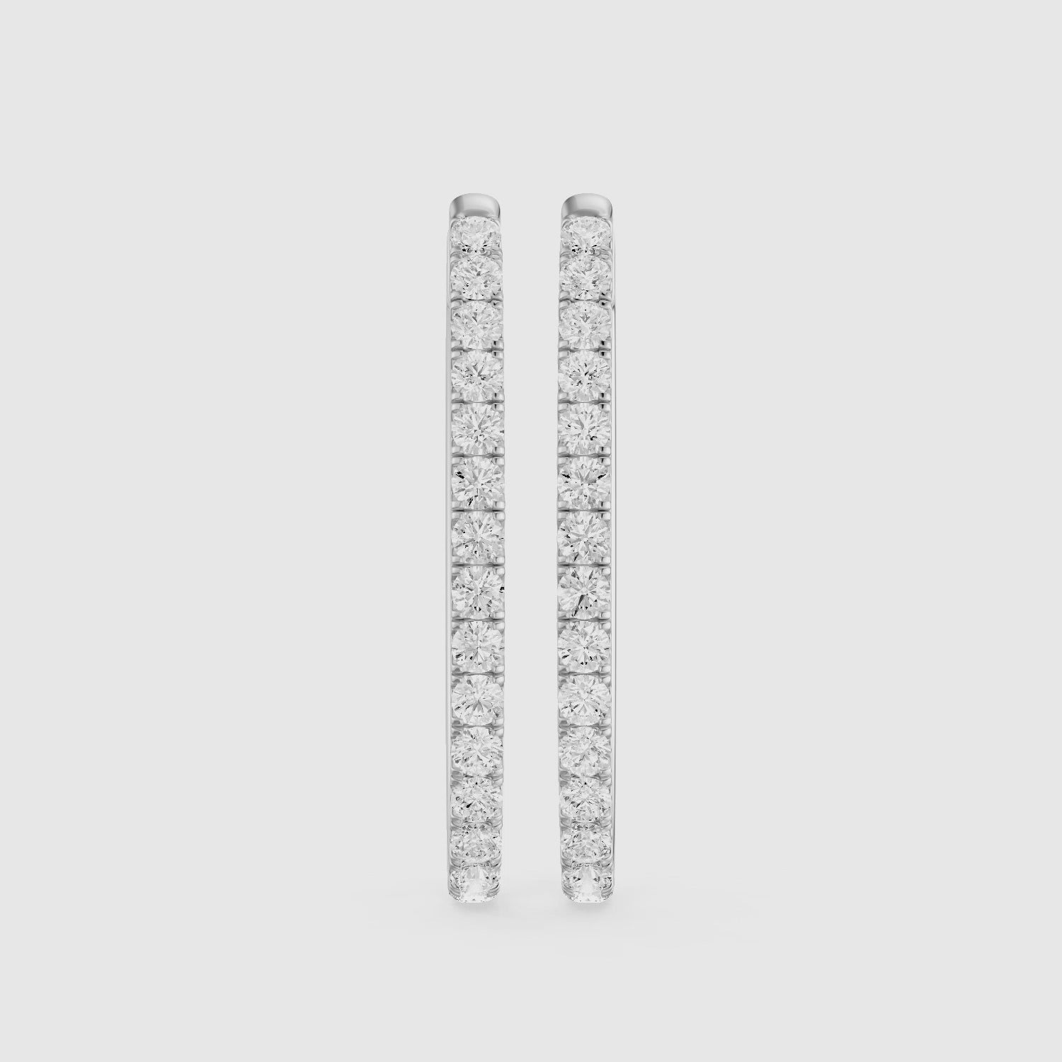 Load video: Raluca Round Lab Grown Diamond Petite Hoop Earrings