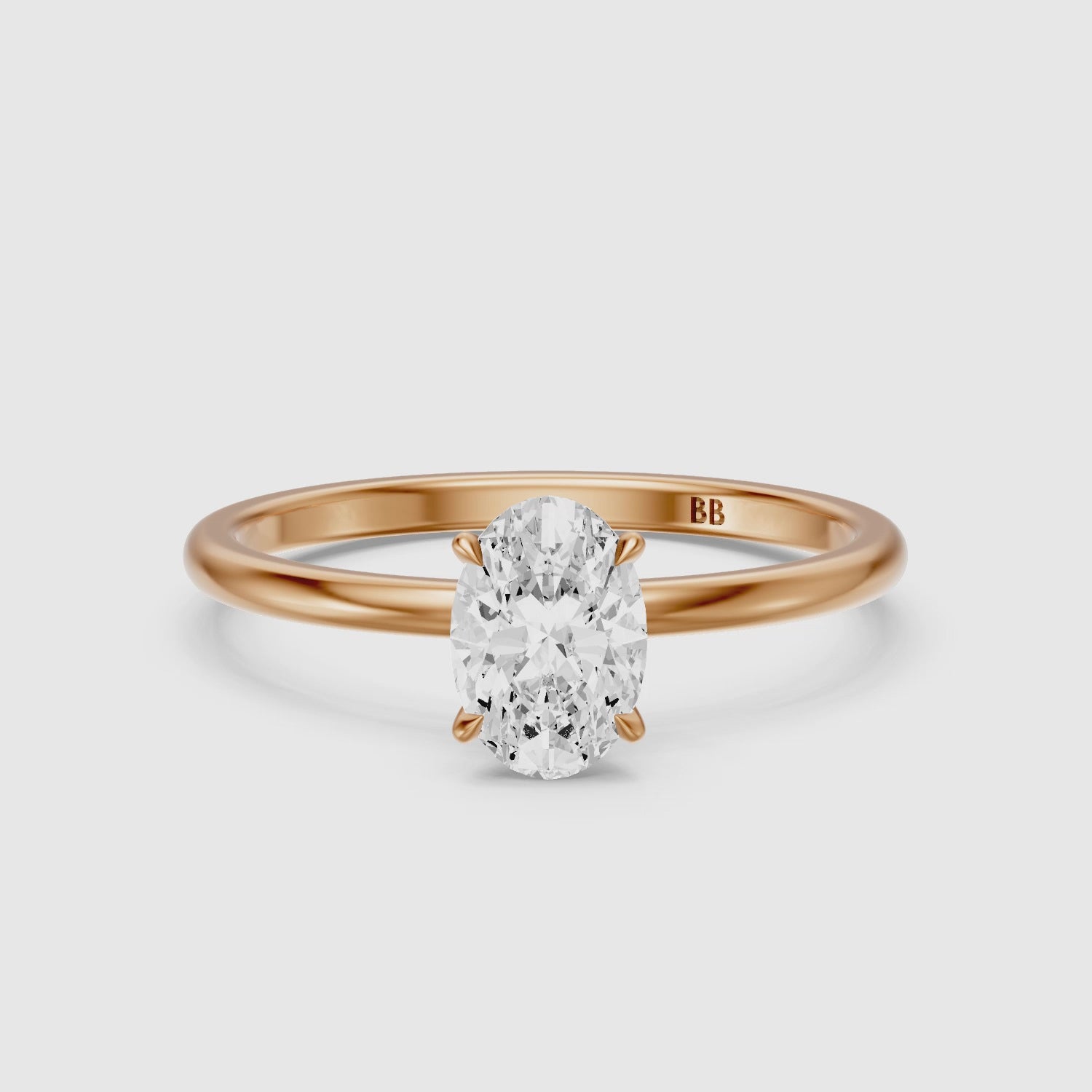 Load video: Julie Oval Hidden Halo Moissanite Diamond Engagement Ring
