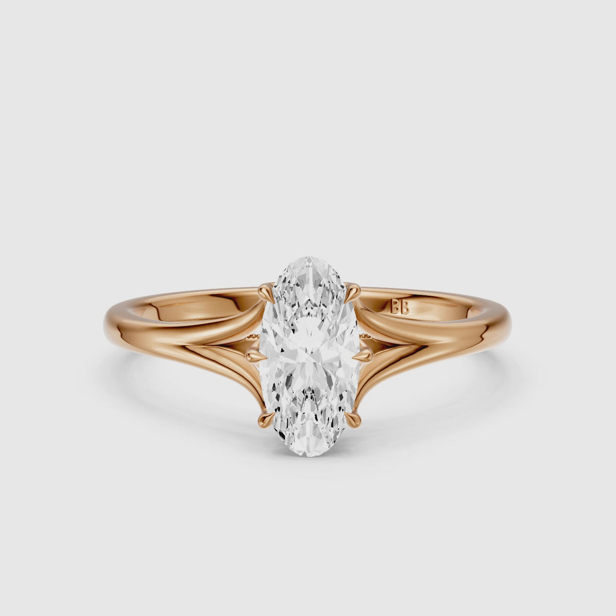 Load video: Tali Moval Moissanite Diamond Split Shank Engagement Ring