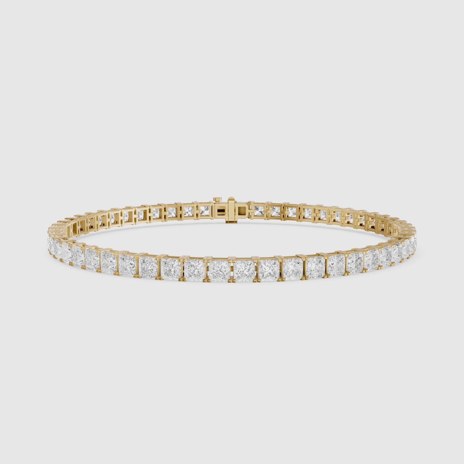 Load video: Olivia Princess Cut Lab Grown Diamond Tennis Bracelet