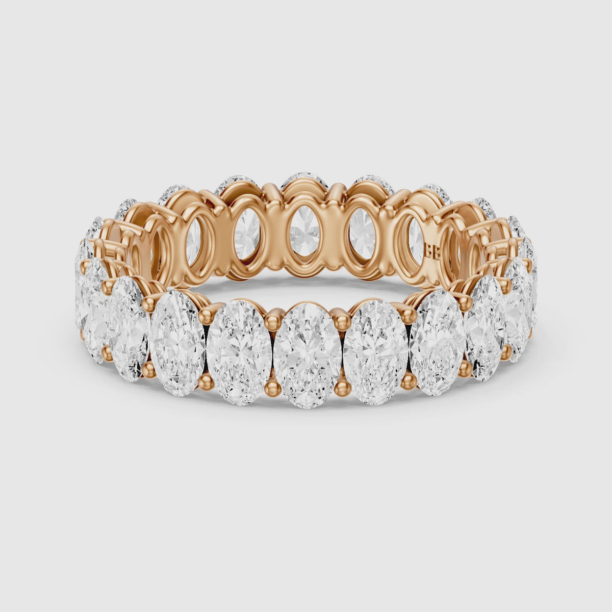 Load video: Ariella Oval Lab Grown Diamond Full Eternity Band