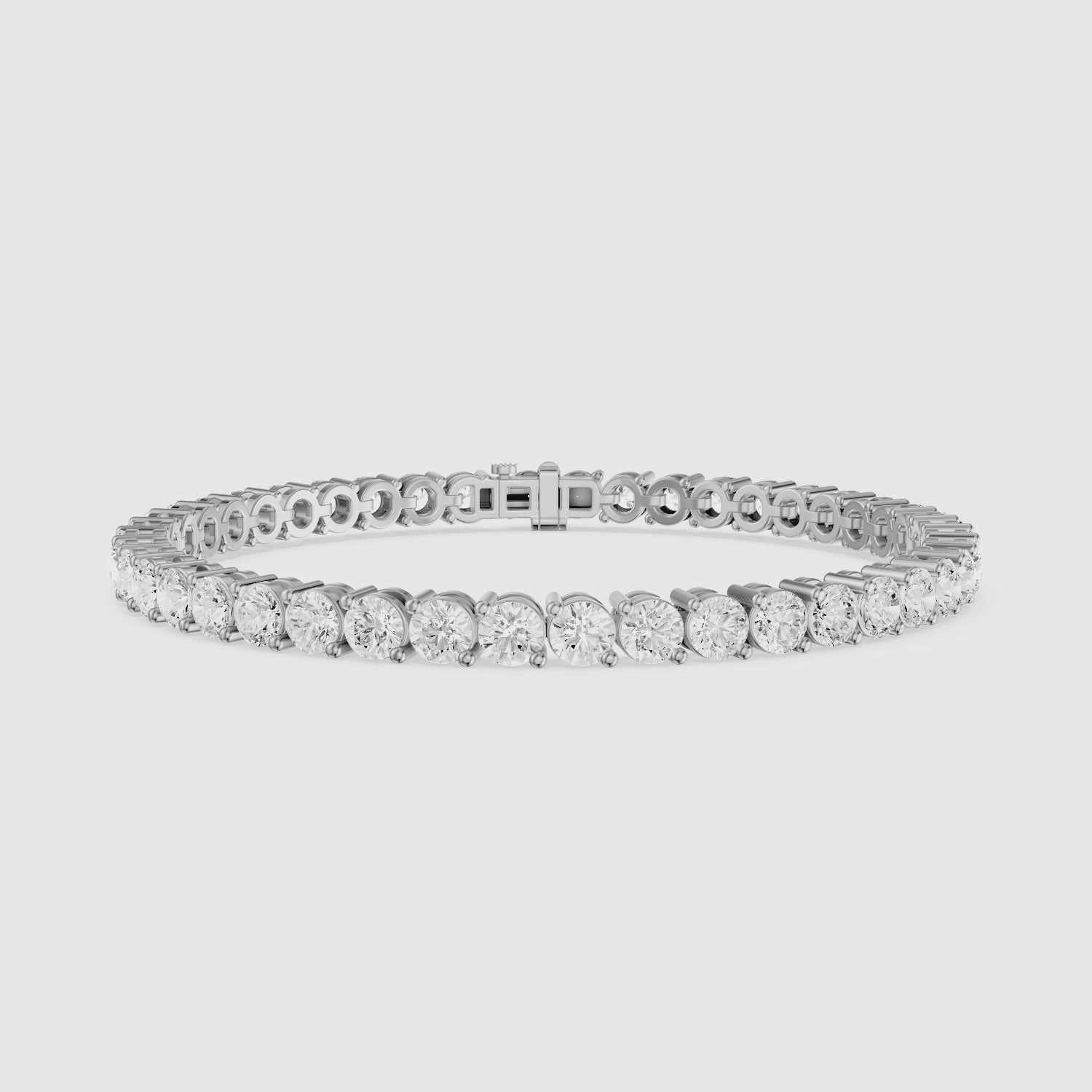 Load video: Lea Round Lab Grown Diamond Tennis Bracelet