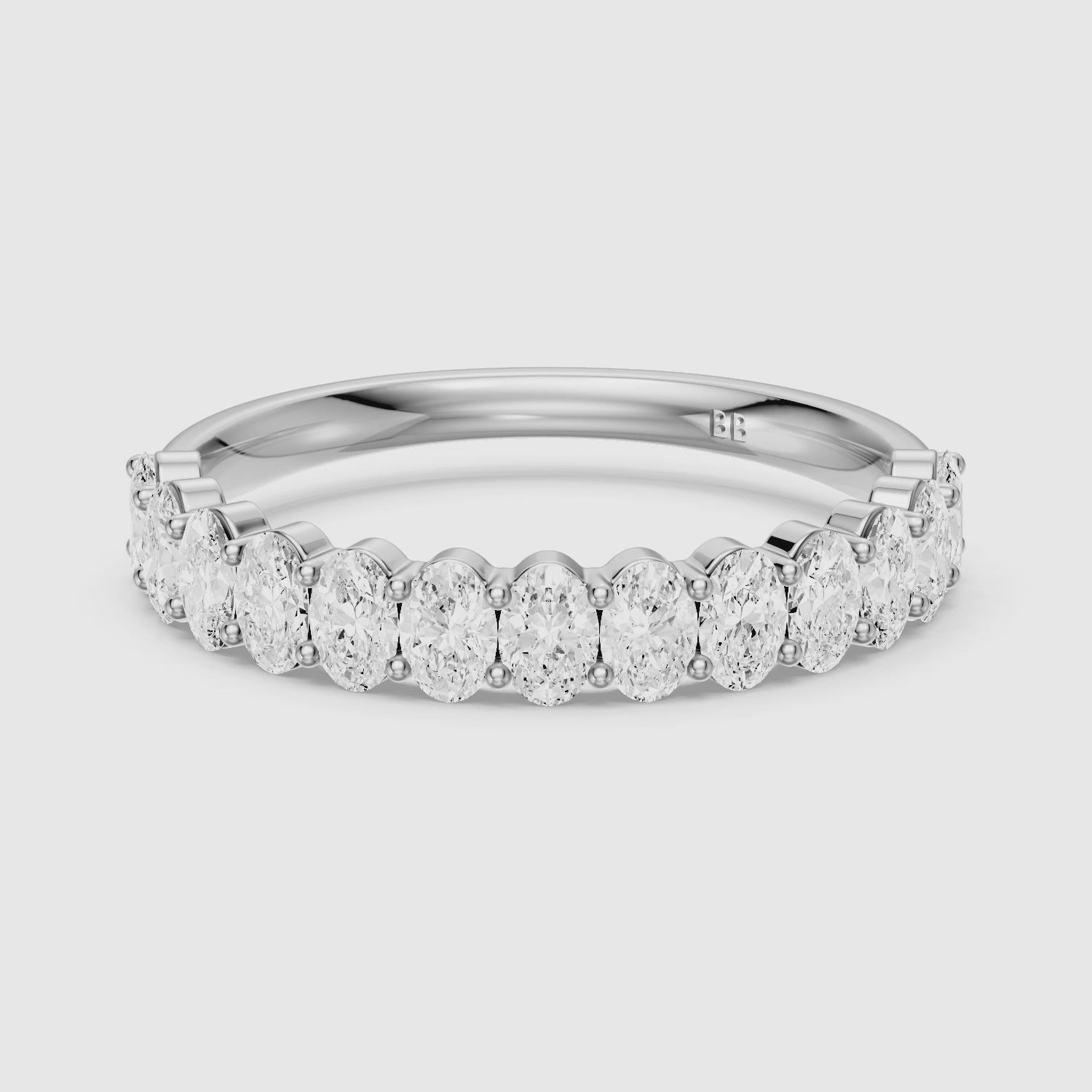 Load video: Chloe Oval Lab Grown Diamond Anniversary Band