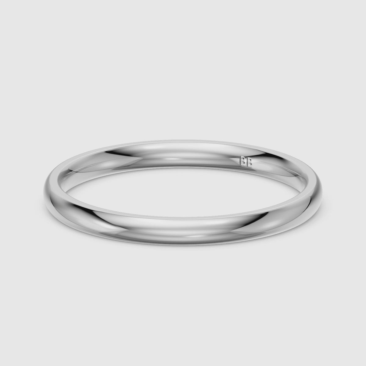 Load video: Willa Half Round Plain Wedding Band