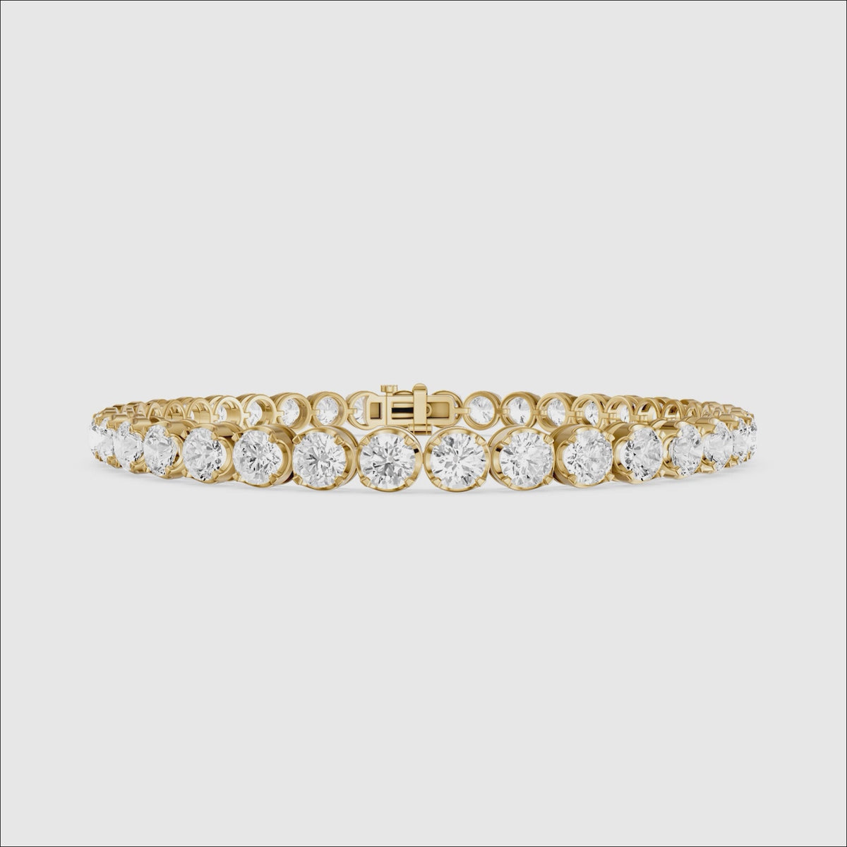 Load video: Ricca Four Prong Round Lab Grown Diamond Tennis Bracelet