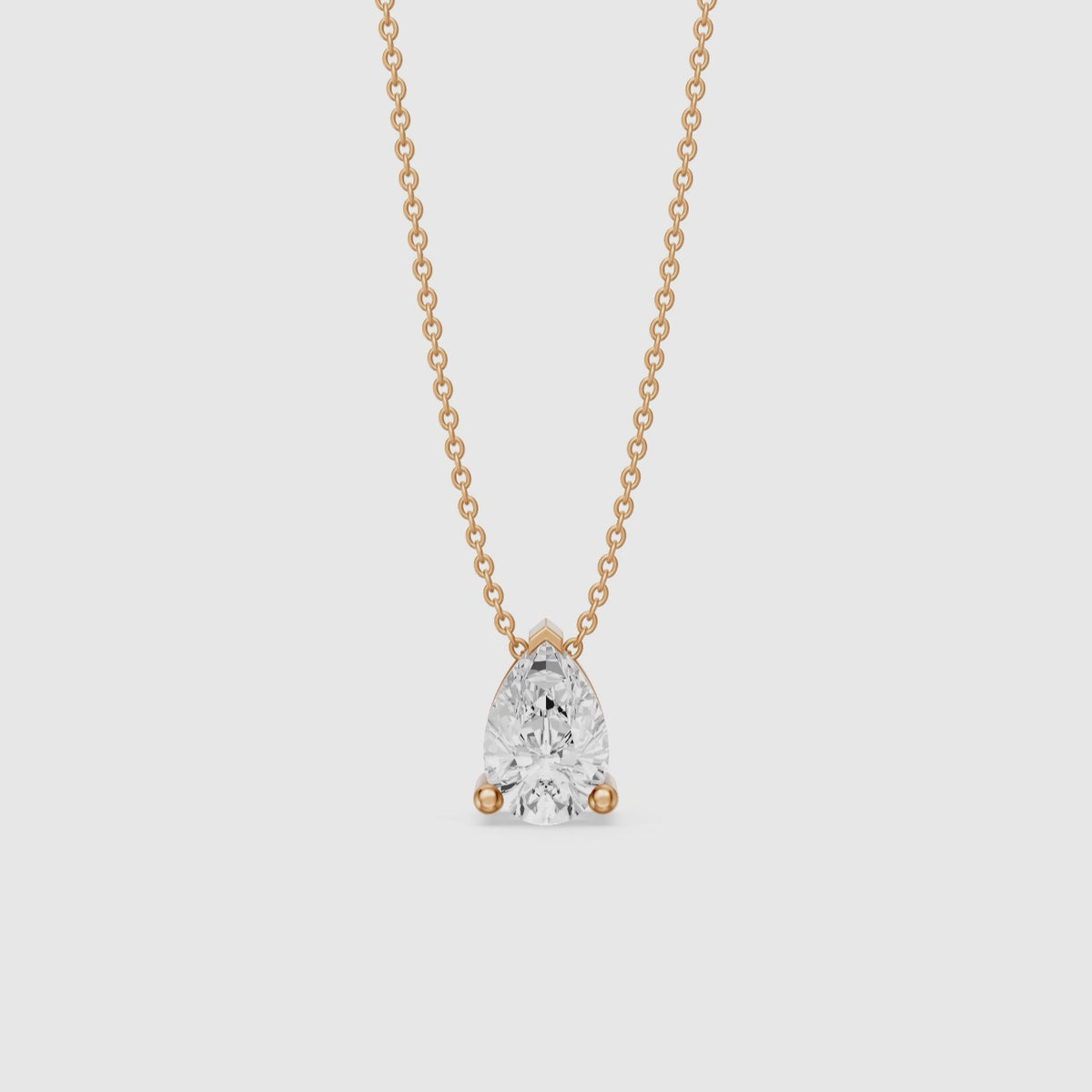 Load video: Heidi Pear Shape Lab Grown Diamond Solitaire Pendant
