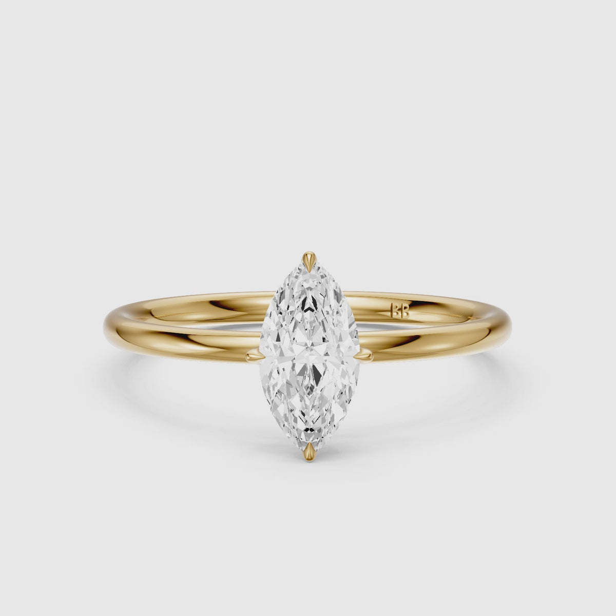 Load video: Romi Marquise Low Profile Setting Lab Grown Diamond Ring