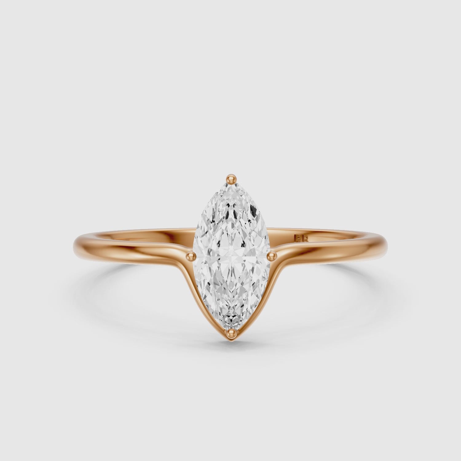 Load video: Andreaah Marquise Cut Solitaire Designer Moissanite Diamond Ring