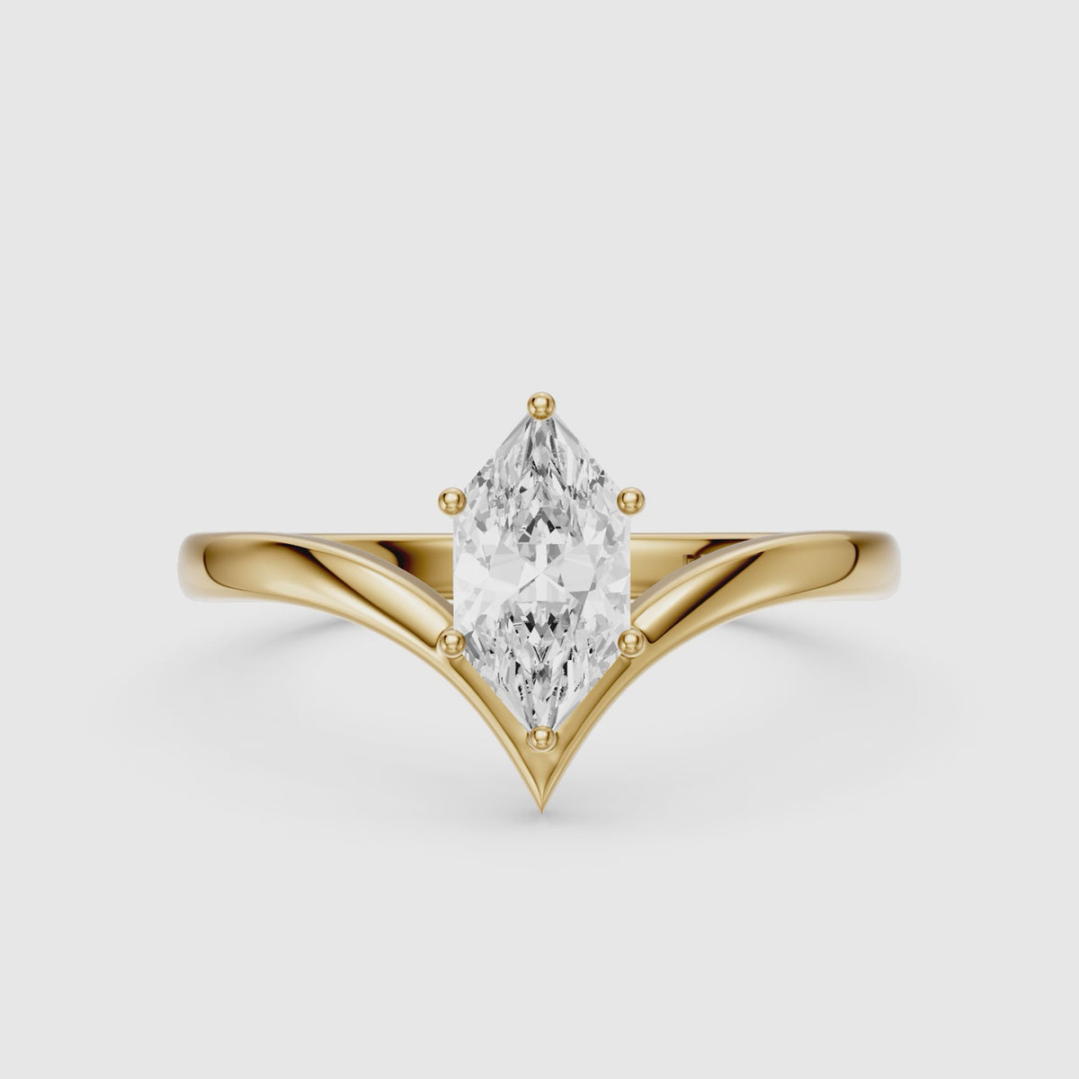 Load video: Flora V Shaped Dutch Marquise Lab Grown Diamond Solitaire Ring