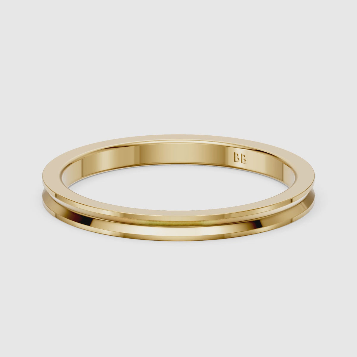 Load video: Collins Reverse Knife Edge Plain Wedding Band