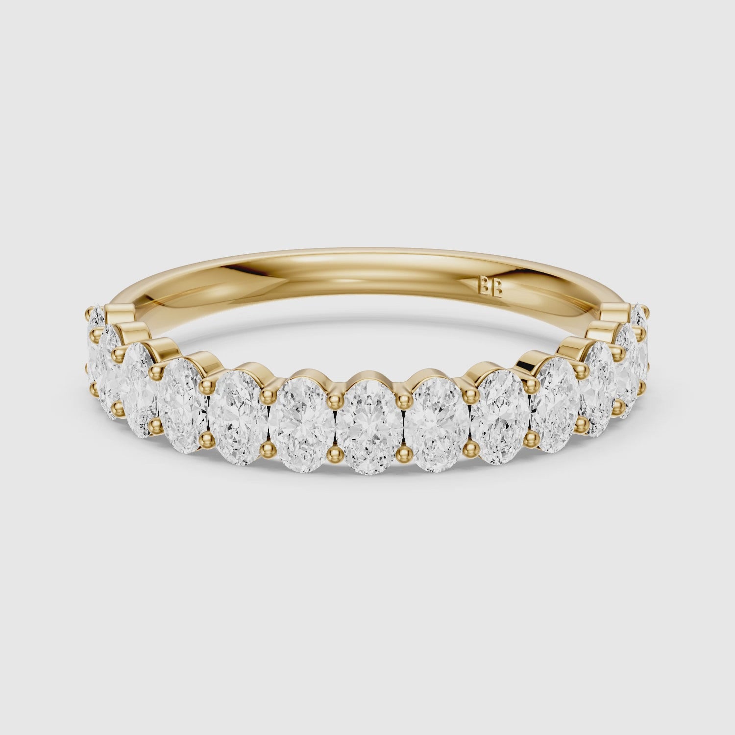 Load video: Chloe Oval Lab Grown Diamond Anniversary Band