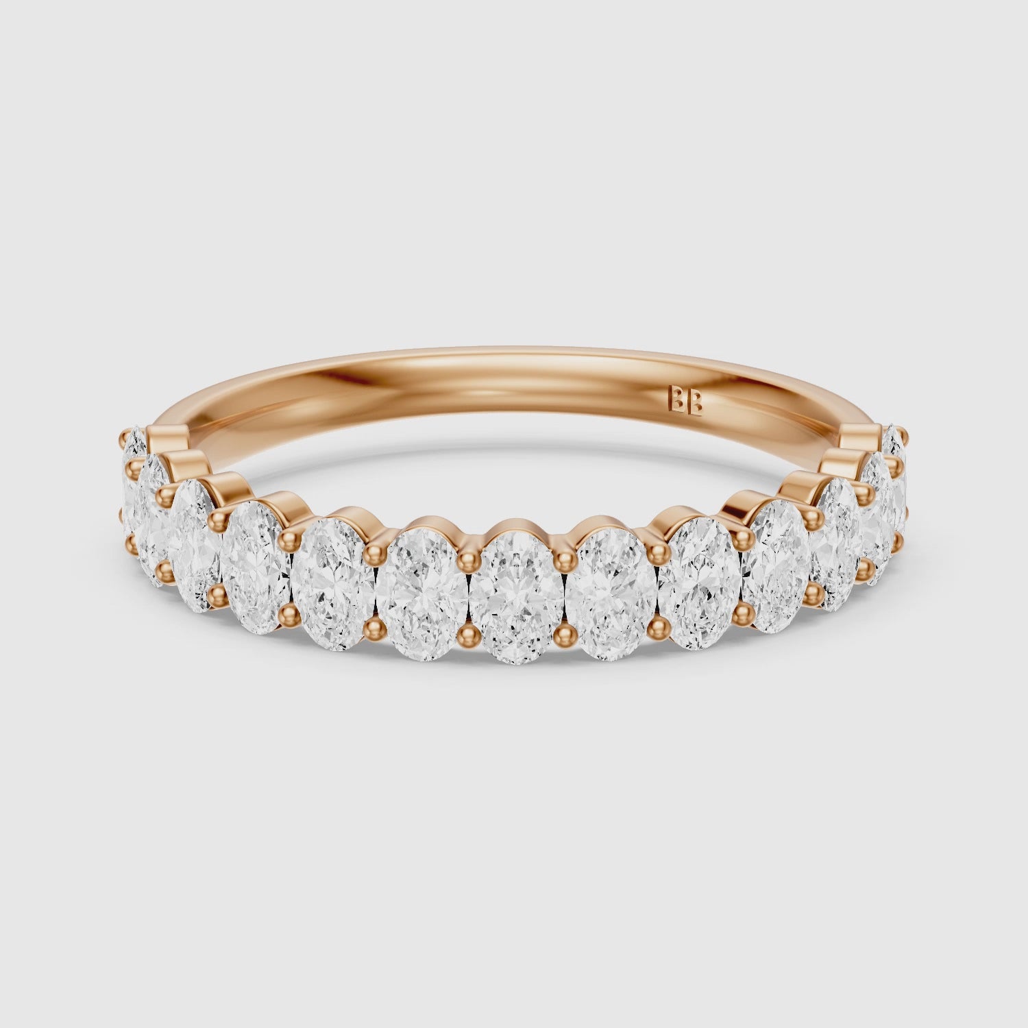 Load video: Chloe Oval Lab Grown Diamond Anniversary Band