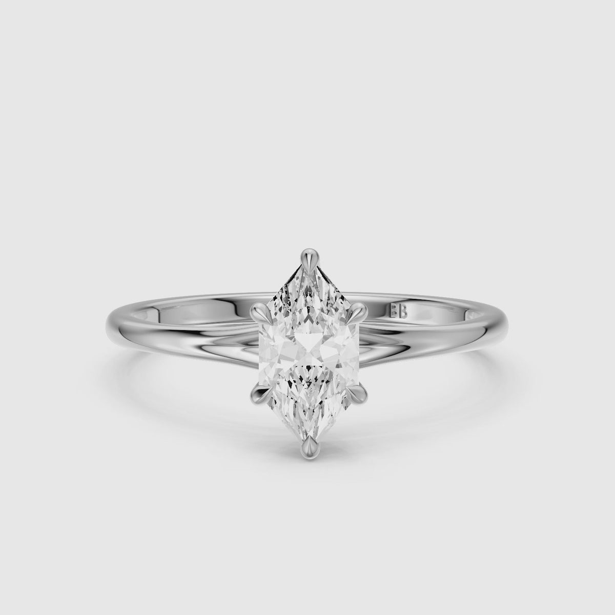Load video: Matilde Dutch Marquise Lab Grown Diamond 6 Prong Solitaire Engagement Ring
