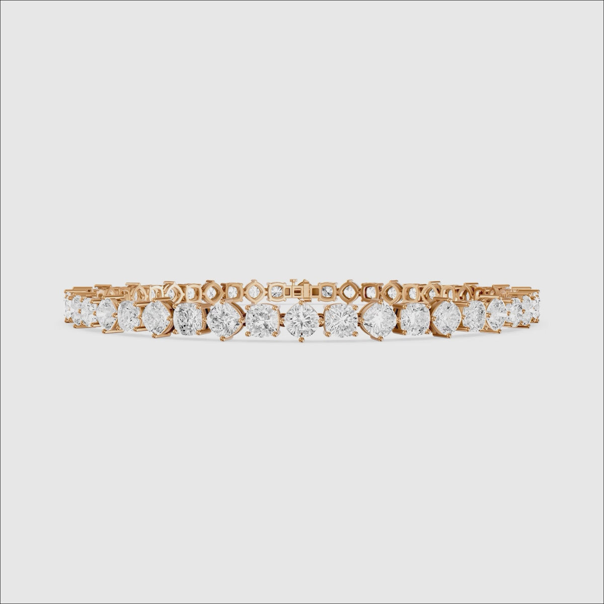 Load video: Florence Cushion Cut Lab Grown Diamond Tennis Bracelet