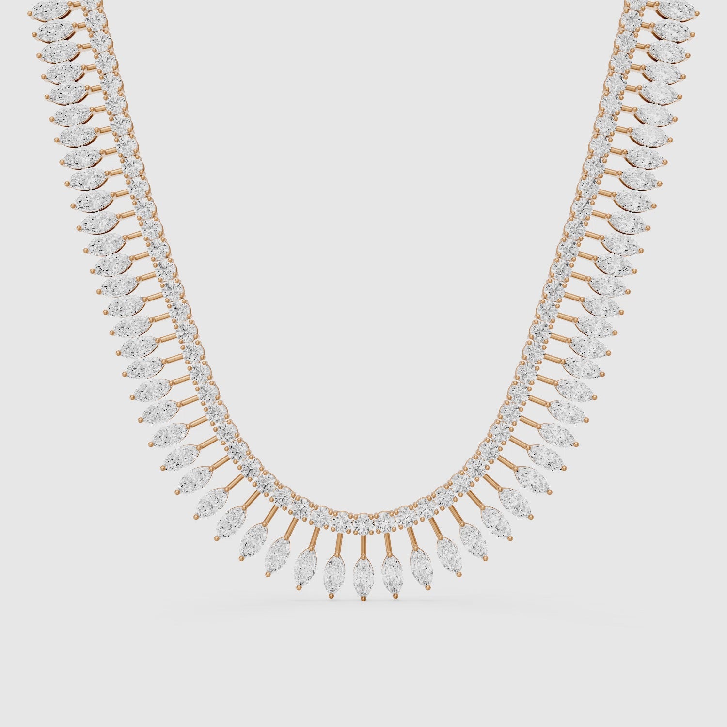Load video: Ximena Marquise Lab Grown Diamond Choker Necklace