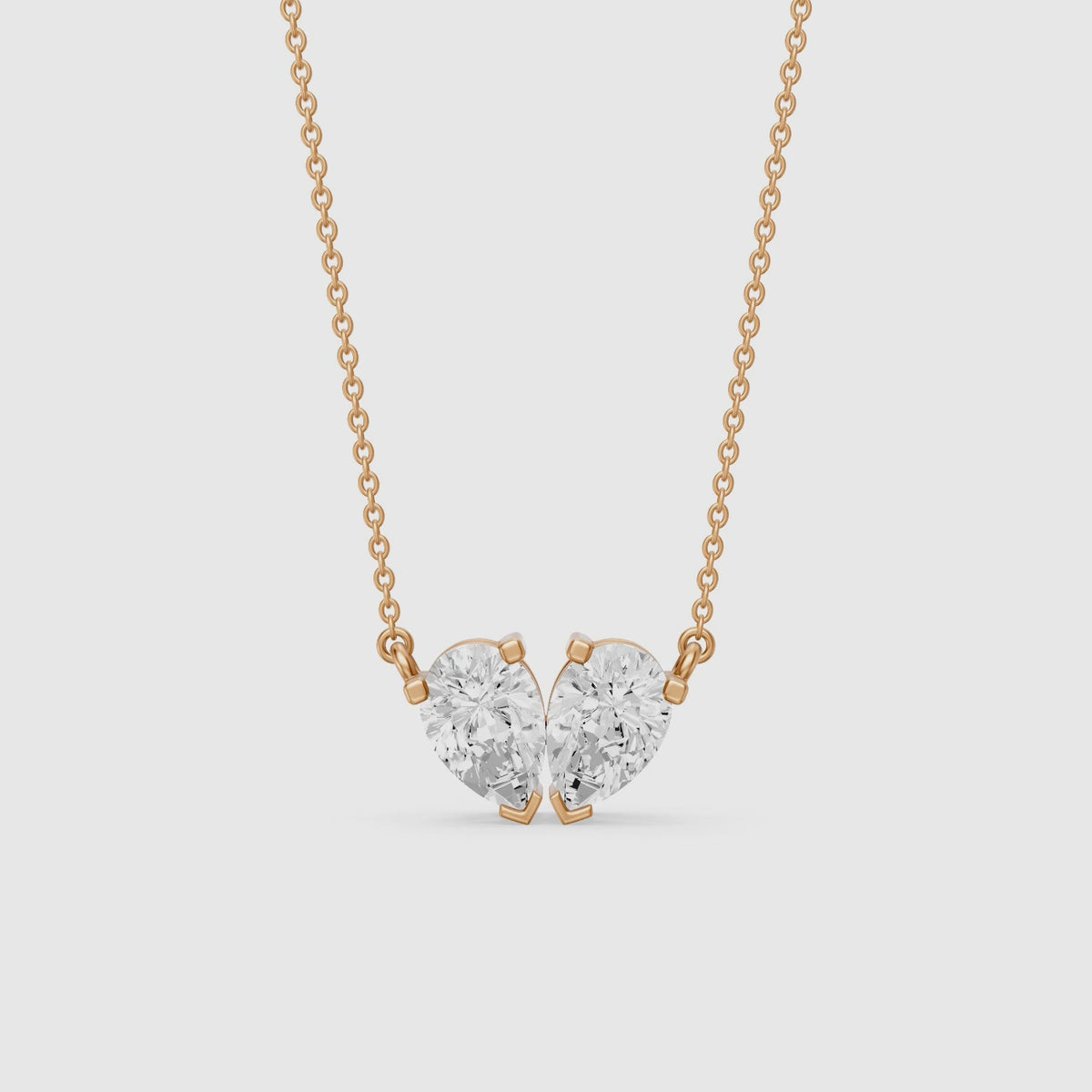Load video: Priscilla Twin Pear Lab Grown Diamond Pendant