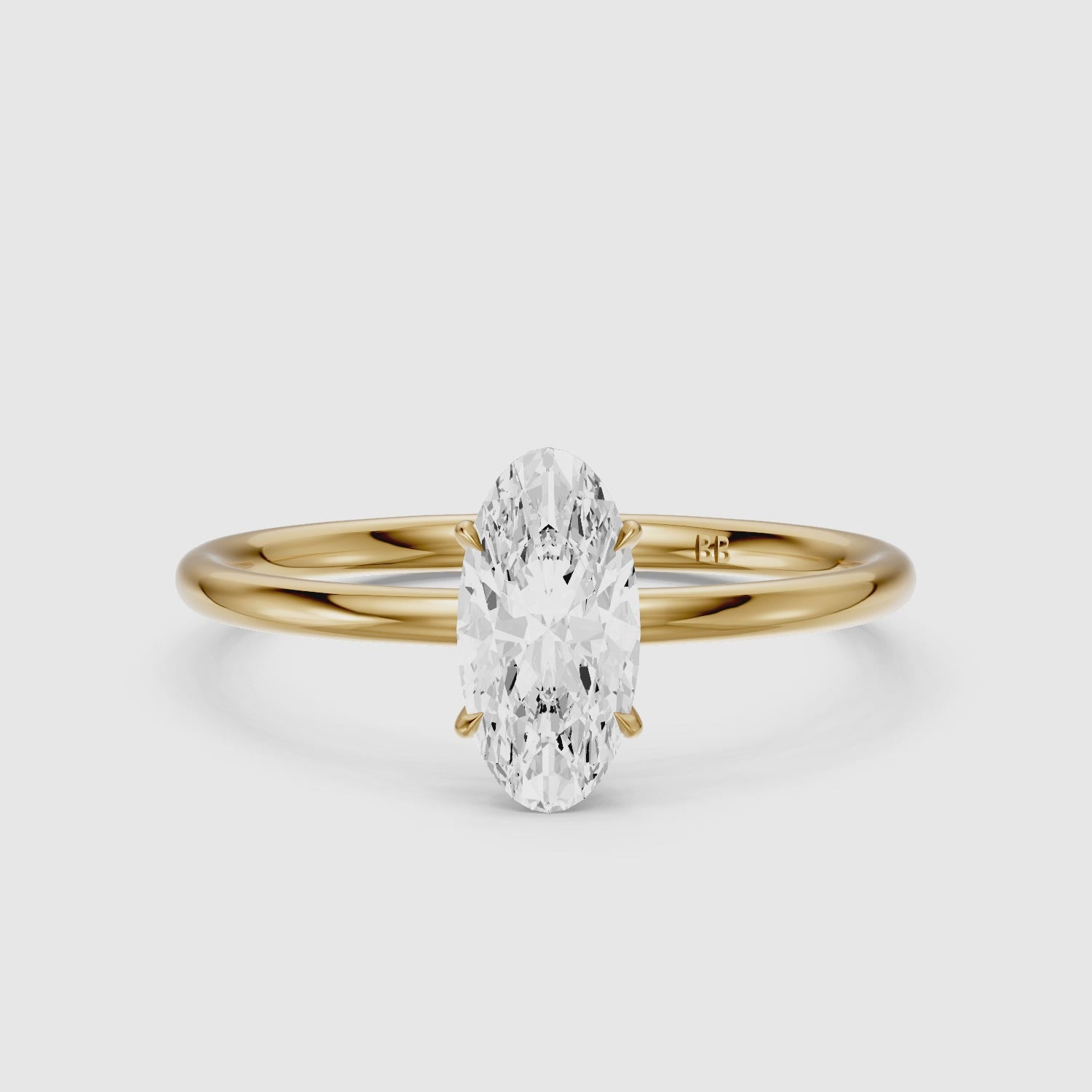 Load video: Hallie Moval Cut Hidden Halo Low Profile Setting Moissanite Diamond Ring