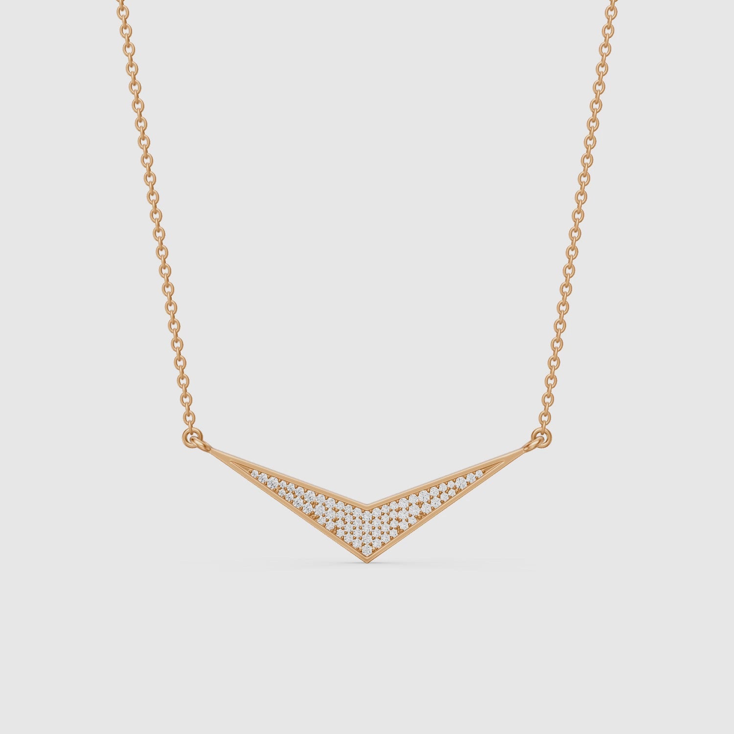 Load video: Klara V Shape Lab Grown Diamond Necklace