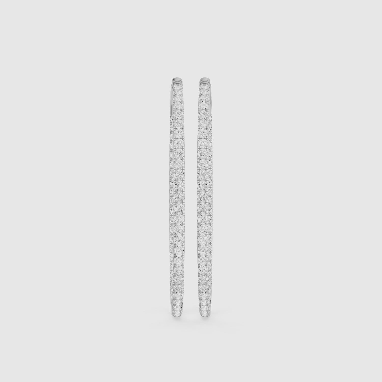 Load video: Leticia Round Lab Grown Diamond Skinny Inside Out Hoop Earrings