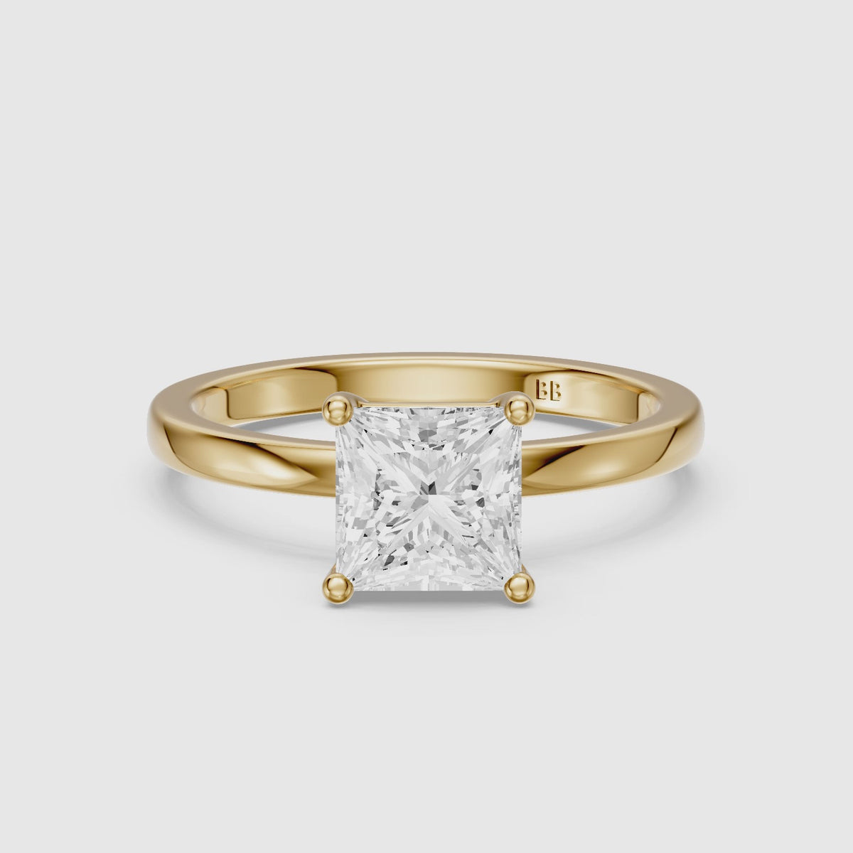Load video: Veya Princess Cut Solitaire Lab Grown Diamond Ring