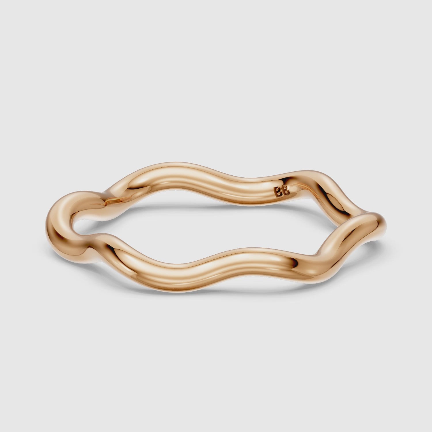 Load video: Hadley Organic Wave Plain Wedding Band