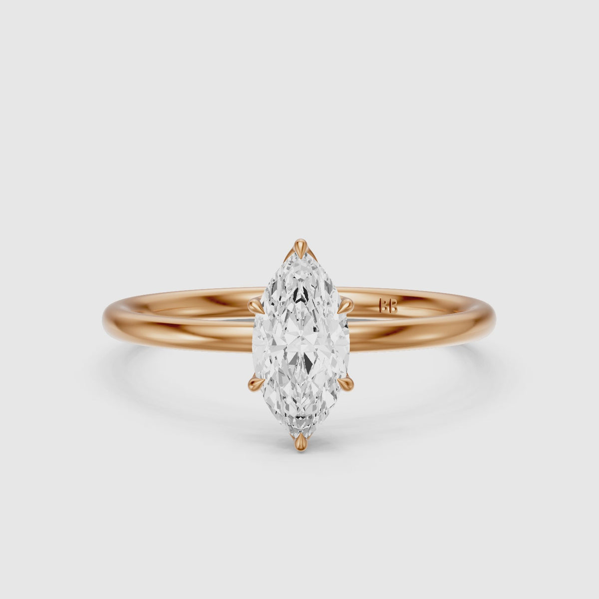 Load video: Vina 6 Prong Tulip Setting Marquise Lab Grown Diamond Engagement Ring
