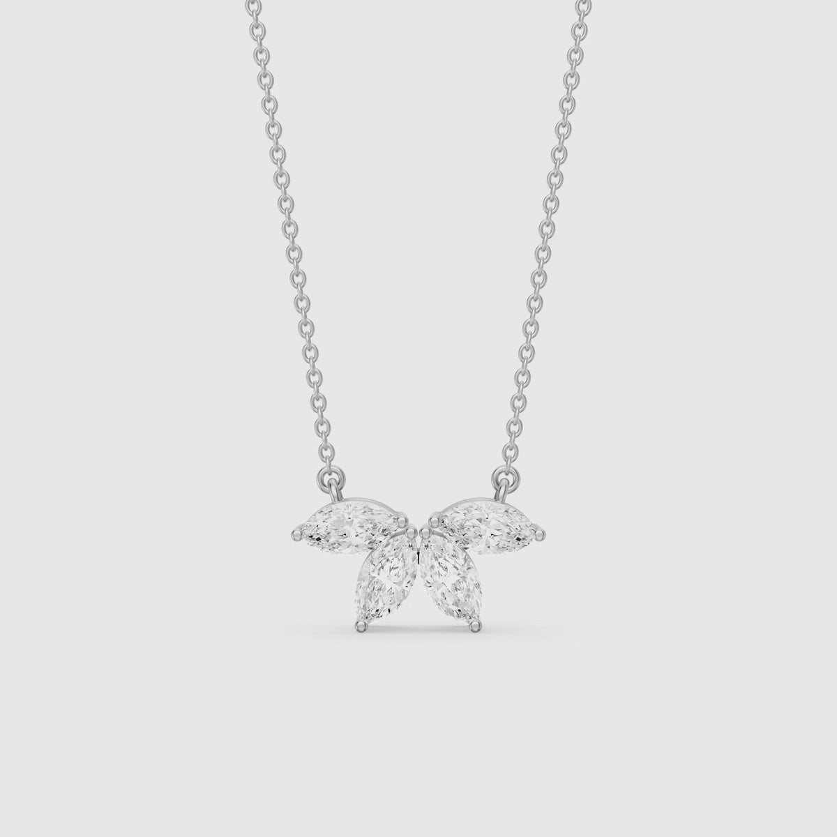 Load video: Annabelle Marquise Lab Grown Diamond Cluster Pendant