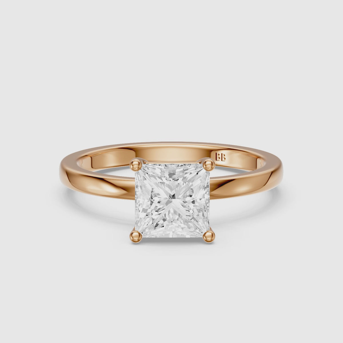 Load video: Veya Princess Cut Solitaire Lab Grown Diamond Ring