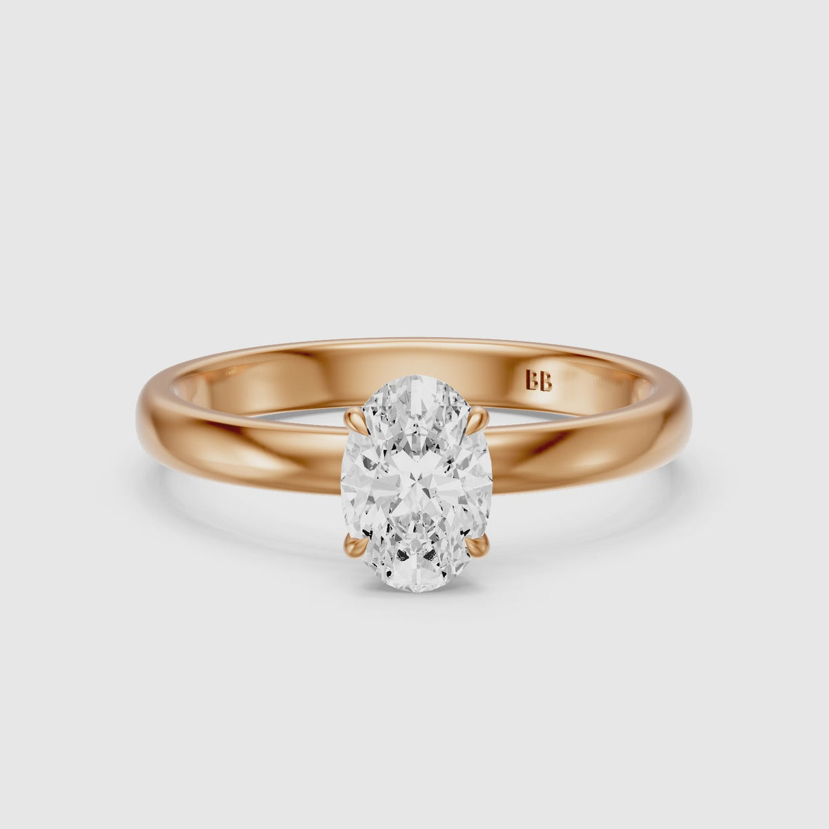 Load video: Tavi Oval Solitaire Lab Grown Diamond Engagement Ring With Hidden Halo