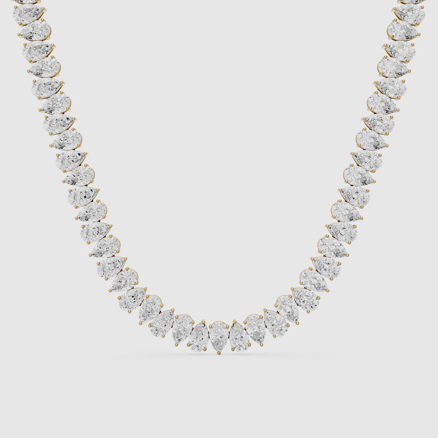 Load video: Shiloh Opposing Pear Lab Grown Diamond Tennis Necklace