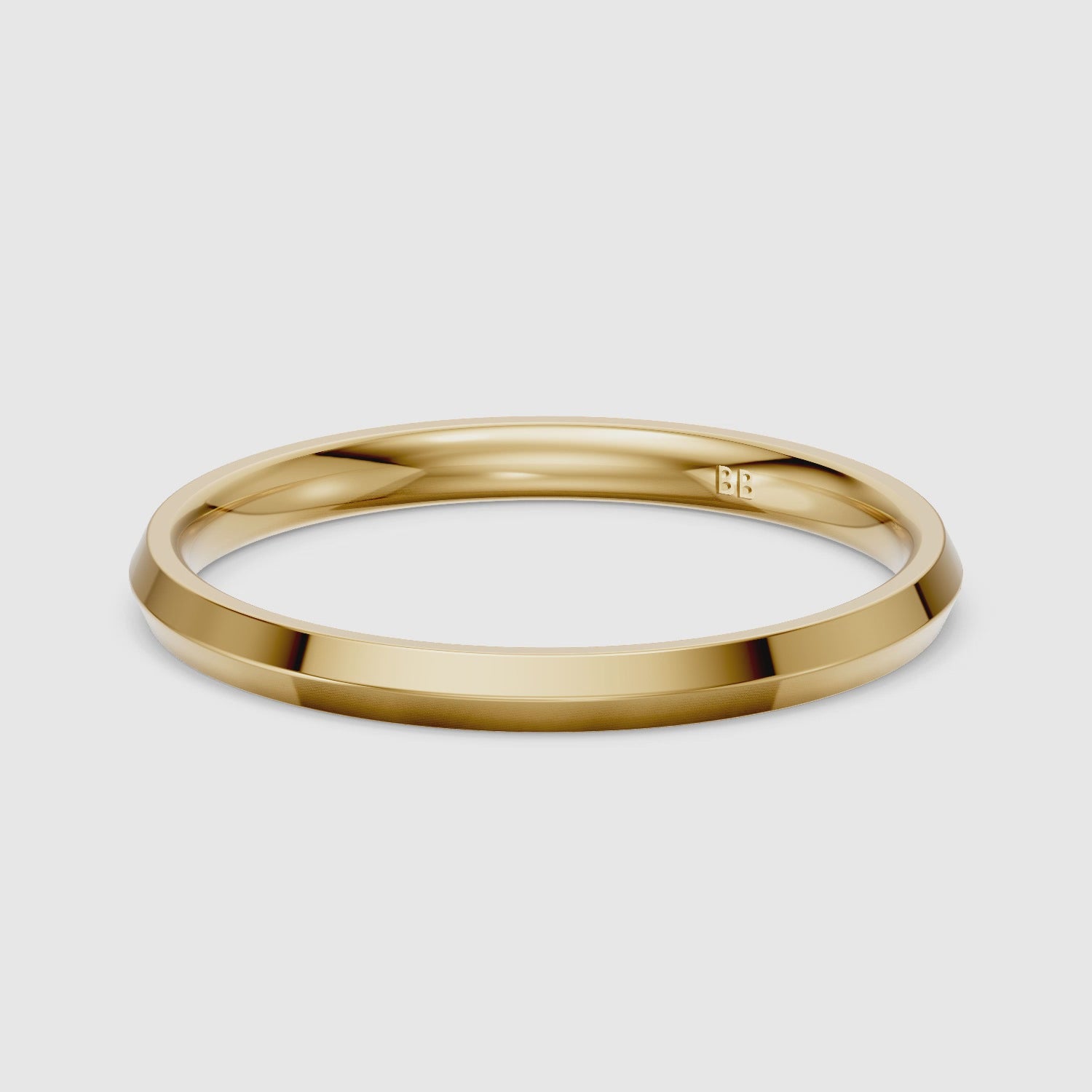 Load video: Paisley Knife Edge Plain Wedding Band