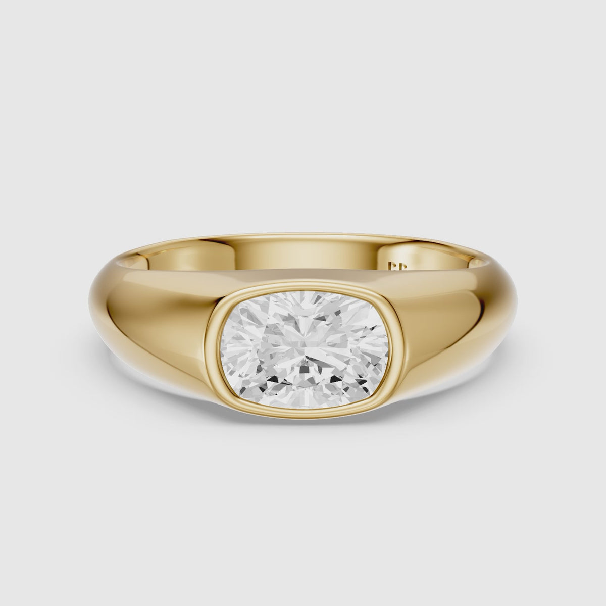 Load video: Miley Elongated Cushion Cut Lab Grown Diamond East West Engagement Ring