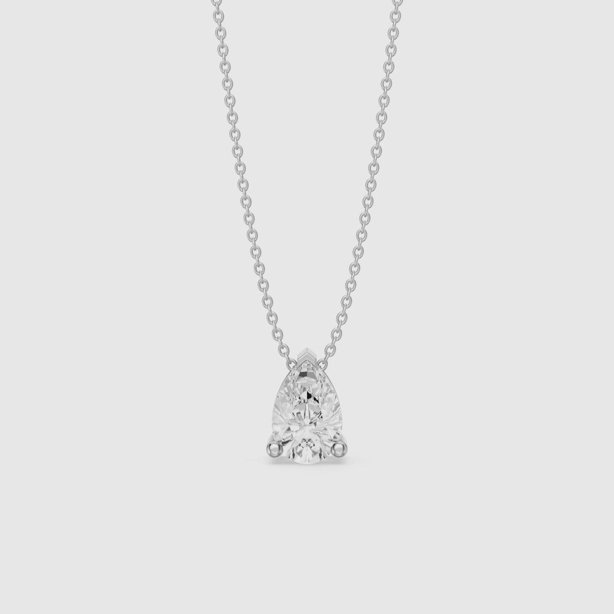 Load video: Heidi Pear Shape Lab Grown Diamond Solitaire Pendant