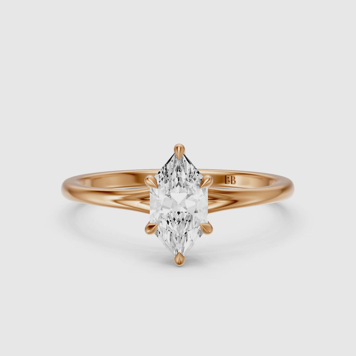 Load video: Matilde Dutch Marquise Lab Grown Diamond 6 Prong Solitaire Engagement Ring