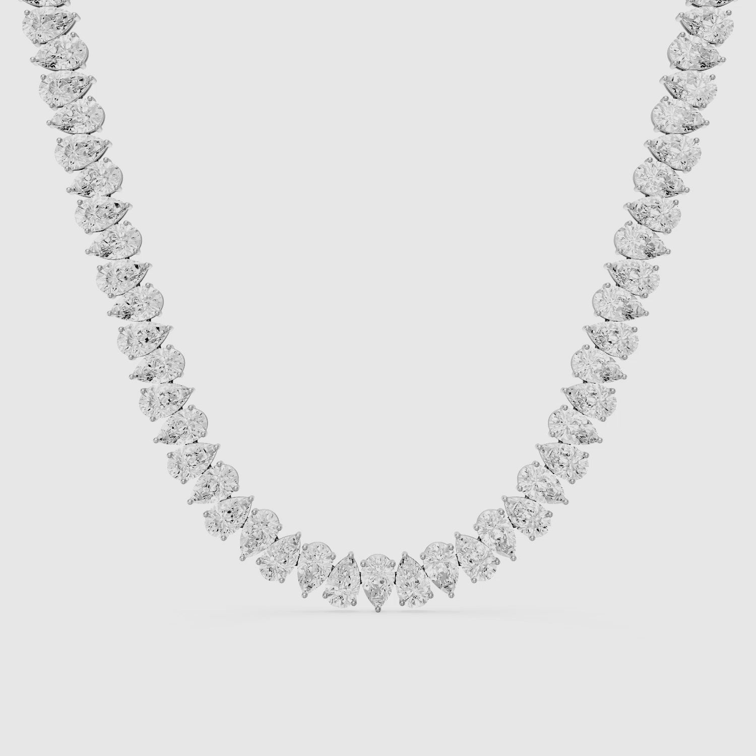 Load video: Shiloh Opposing Pear Lab Grown Diamond Tennis Necklace