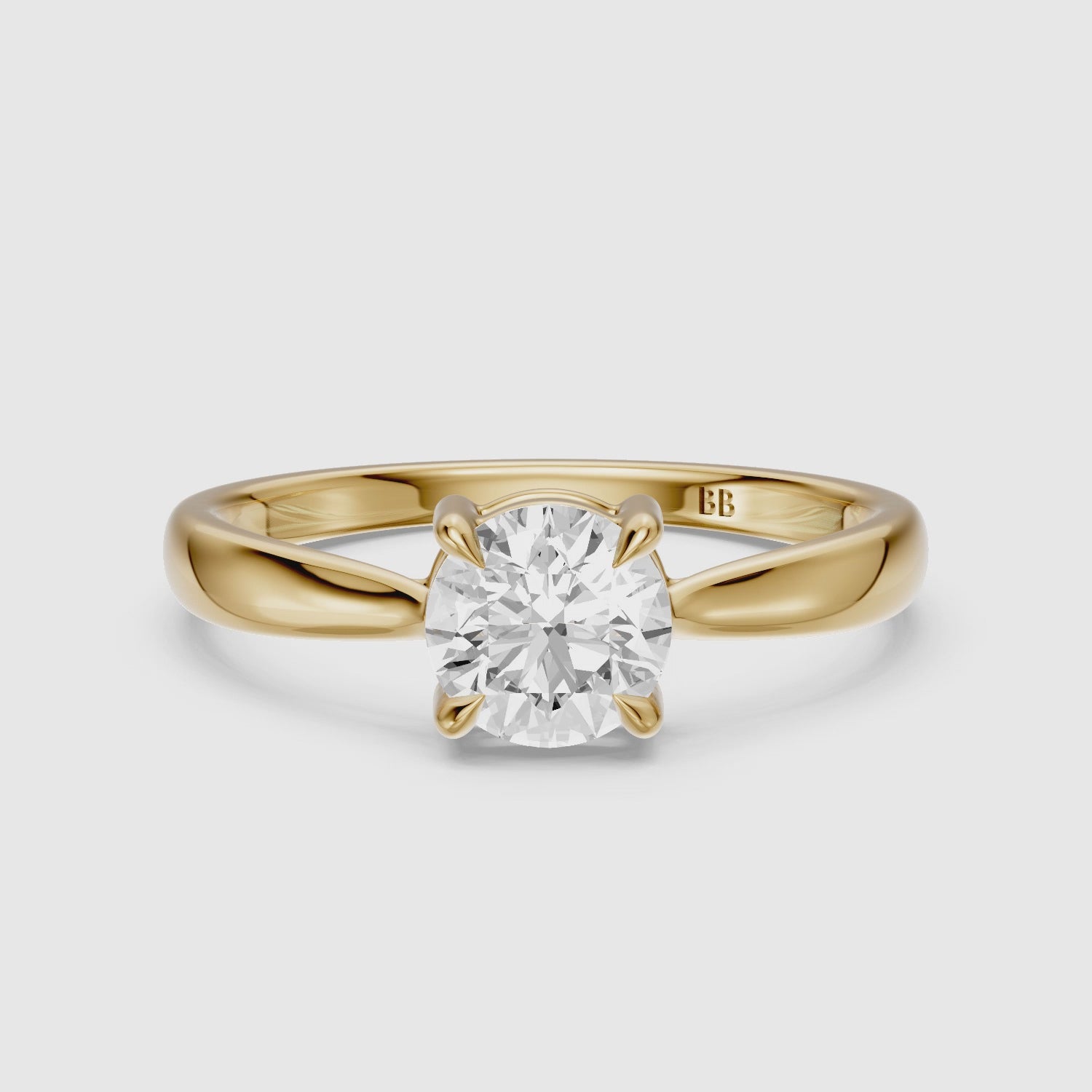 Load video: Peyton Round Cut Solitaire Lab Grown Diamond Engagement Ring