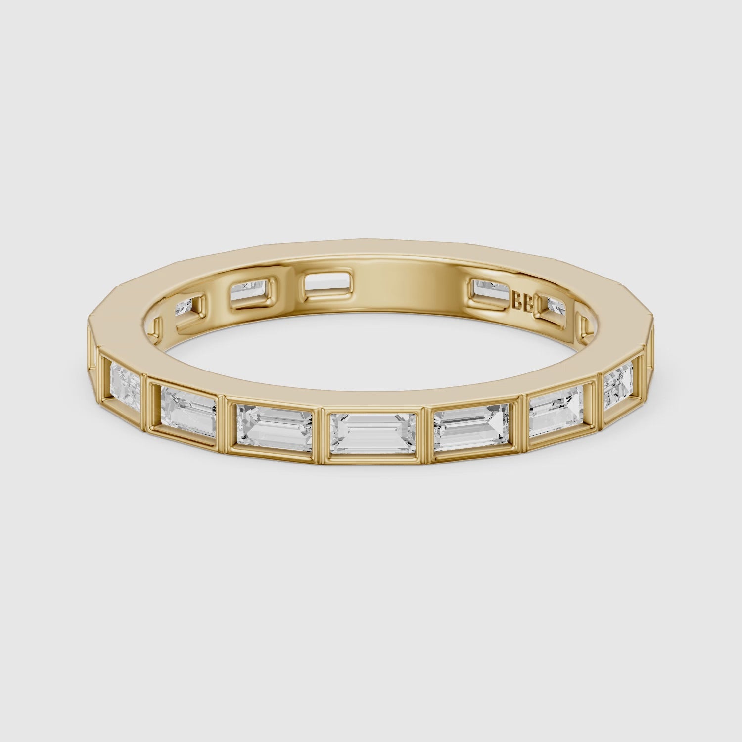 Load video: Alina Straight Baguette Lab Grown Diamond Eternity Band