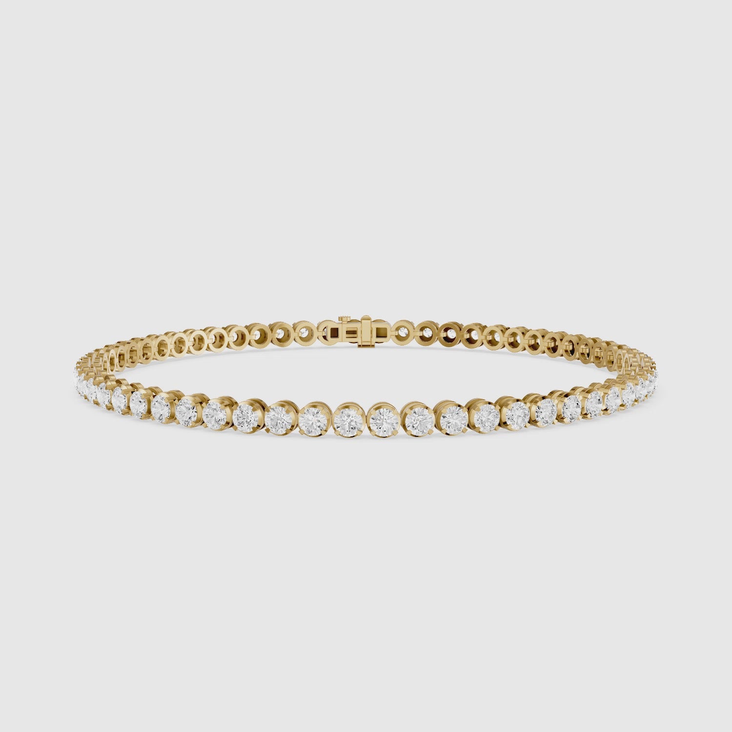Load video: Noa Round Lab Grown Diamond Four Prong Tennis Bracelet