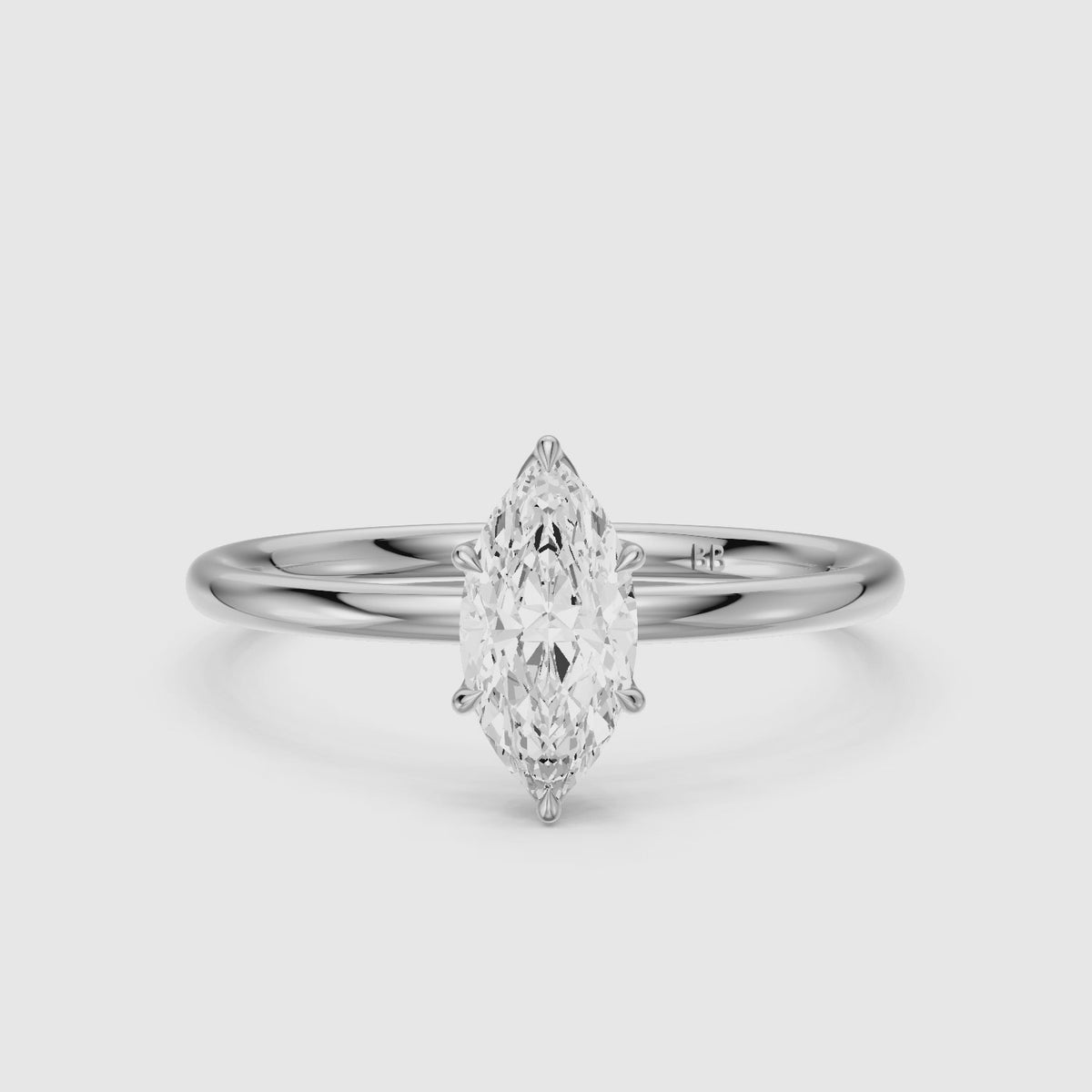 Load video: Vina 6 Prong Tulip Setting Marquise Lab Grown Diamond Engagement Ring